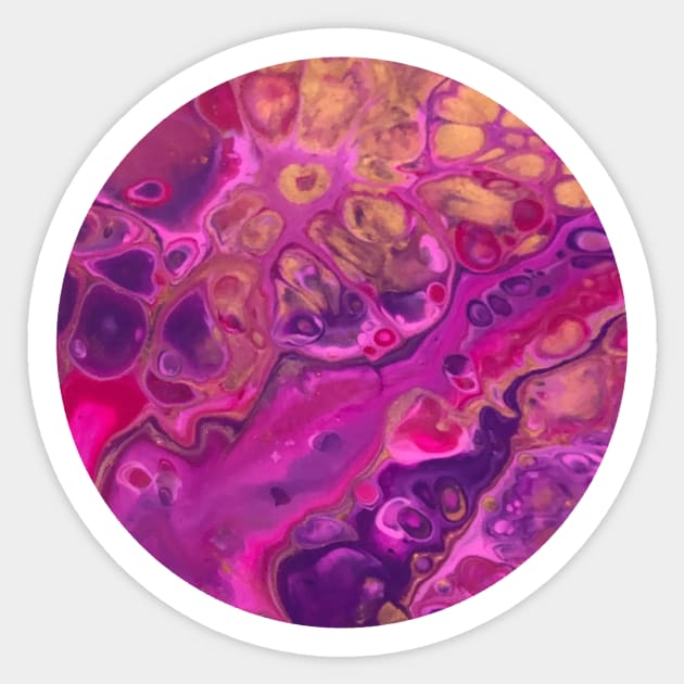 Pink Passion / Acrylic Pouring Sticker by nathalieaynie